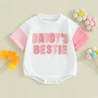 Daddy's Bestie Plush Letters Onesie