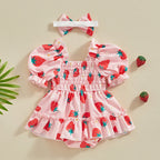 Flower Fruity Summer Dress & Headband