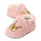 Plush Crown Slipper Shoes