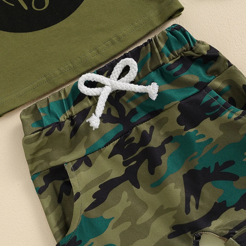 Auntie's Boy Camouflage T-shirt & Shorts