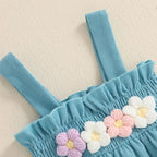 Ruffled Flower Romper Outfit