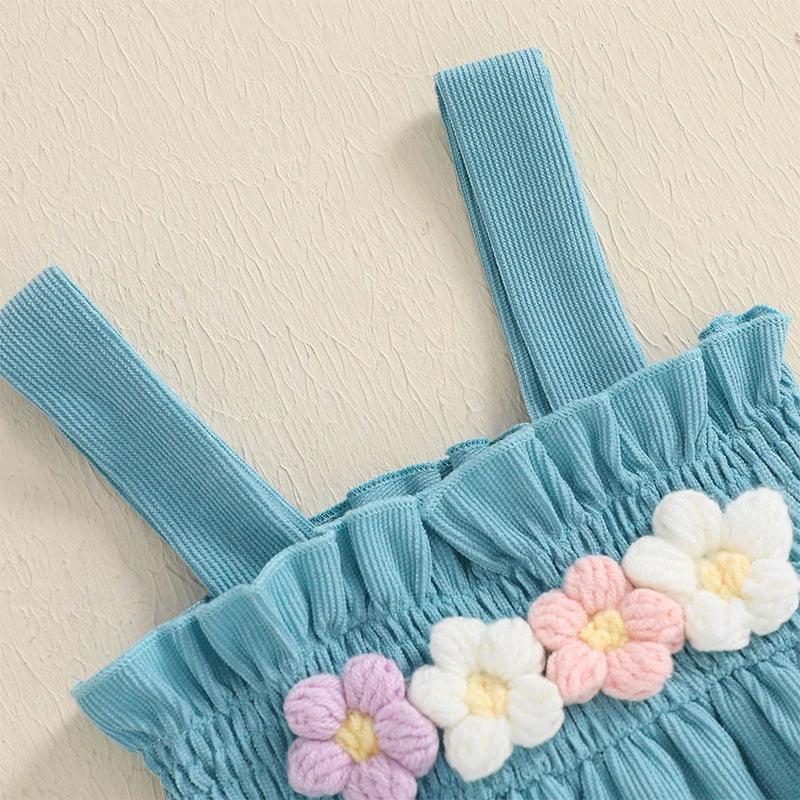 Ruffled Flower Romper Outfit