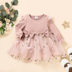 Embroidered Flower Tutu Dress