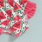 Ruffled Mermaid Fruit Swimsuit & Hat