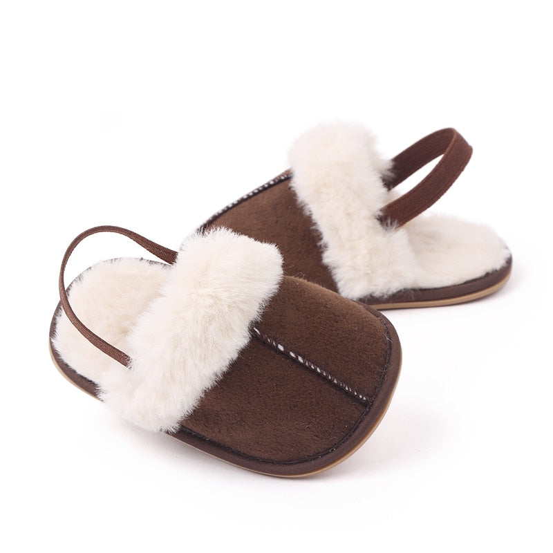 Plush Slip On Strap Shoes