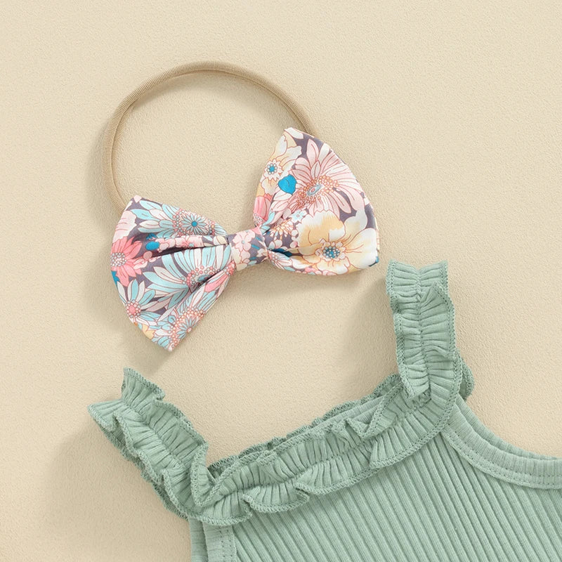 Floral Summer Selva Romper & Headband