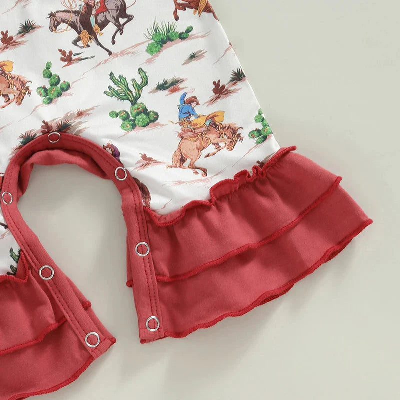 Ruffled Rodeo Cowgirl Romper