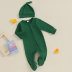 Footie Zipper Onesie & Hat