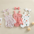 Cinched Summer Fruit Romper & Headband