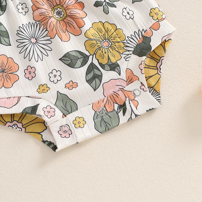 Floral Clara Onesie & Headband