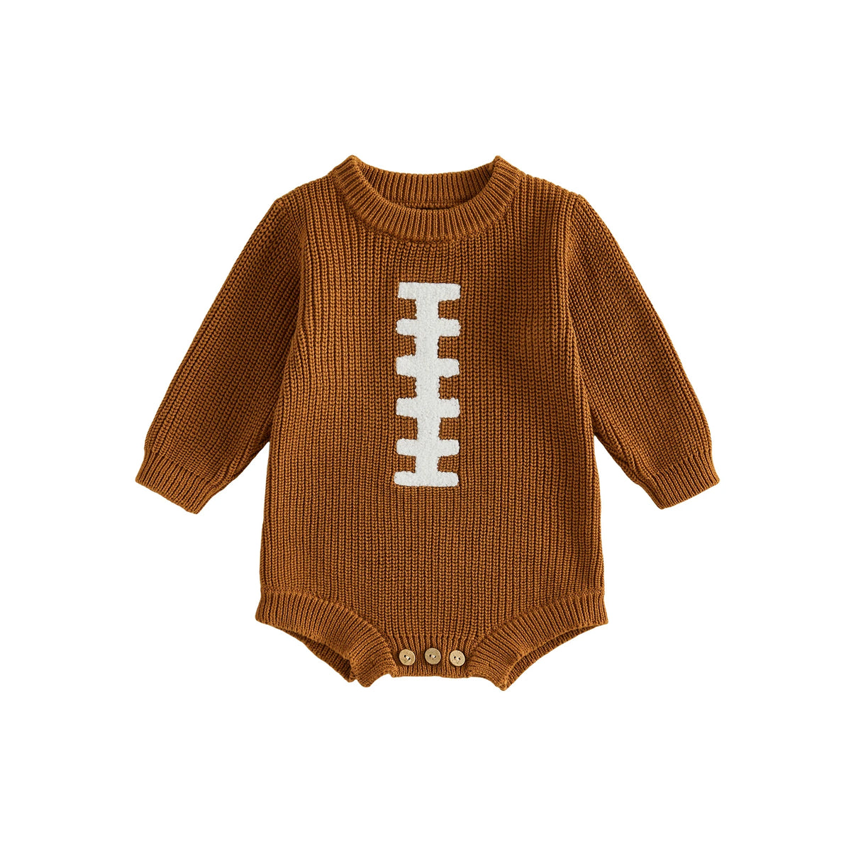 Baby Rugby Football Knit Romper 🏈