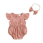 Cinched Flower Romper & Headband