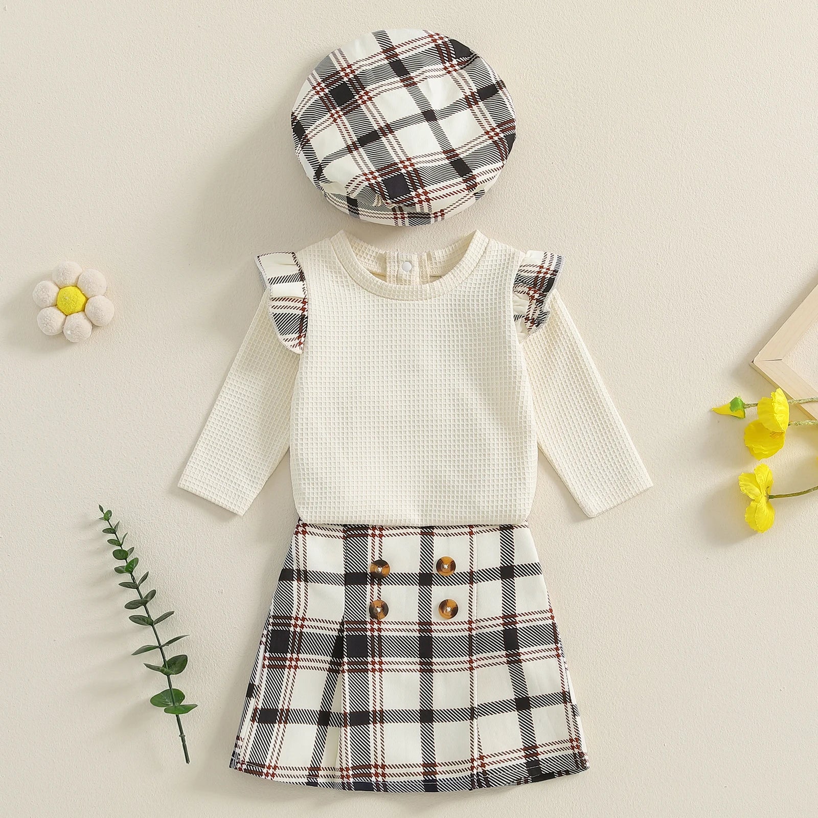 Plaid Zaina Skirt Outfit & Hat