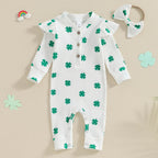 Ribbed Clover Onesie & Headband