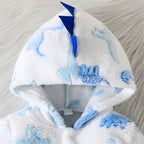 Plush Hooded Dinosaur Romper