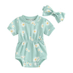 Ribbed Daisy Onesie & Headband