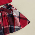 Ribbed Tamara Top & Plaid Skirt