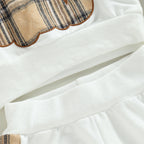 Plaid Teddy Bear Jogger Set
