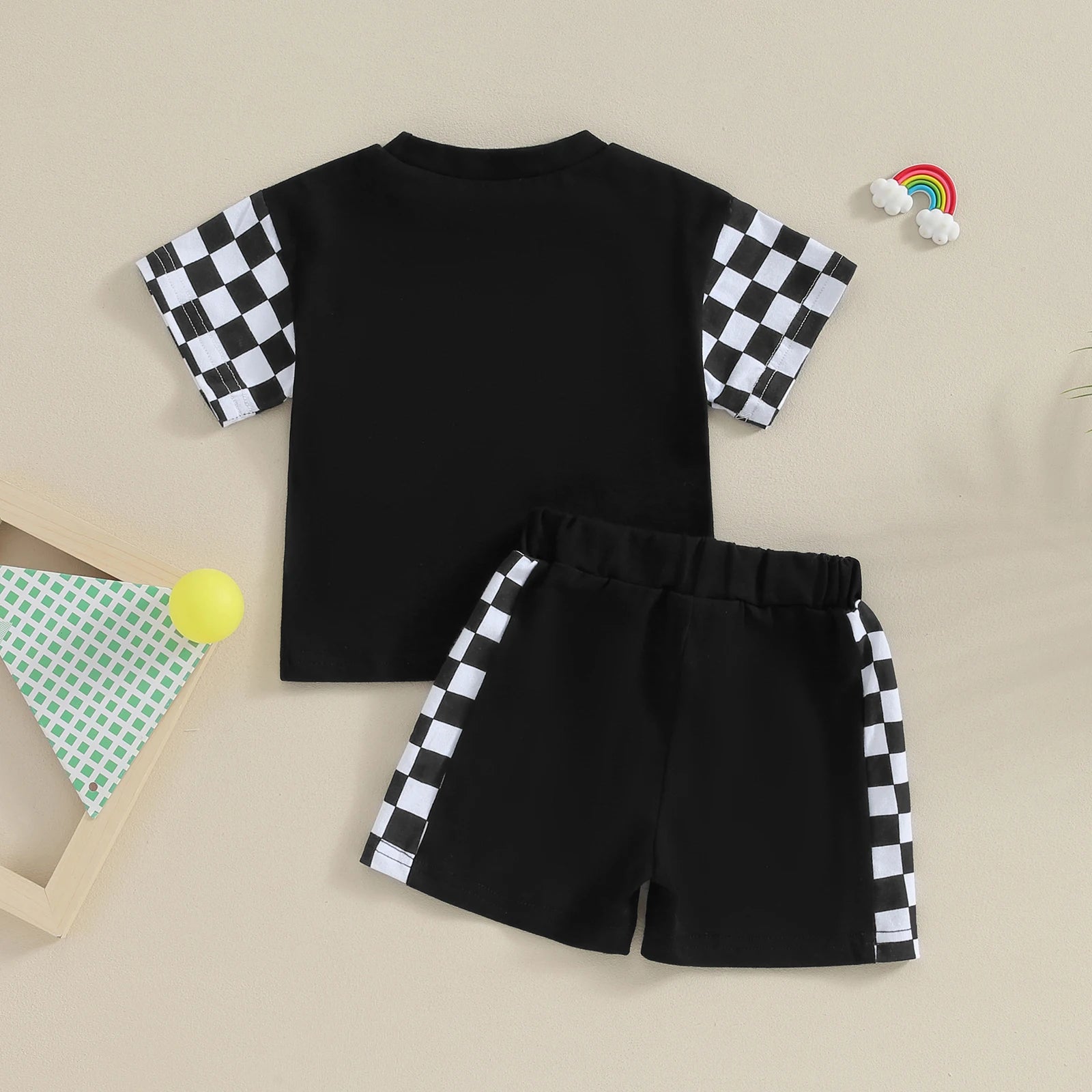 Checkered T-shirt & Shorts Set