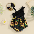 Off Shoulder Sunflower Romper & Headband