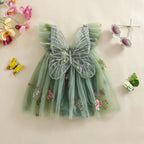 Butterfly Flower Mesh Rompers Outfits Dress 3M-18M