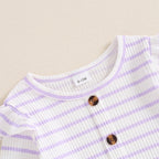 Ribbed Ruffles Patterned Top & Pants