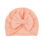 Solid Knit Bow Hat