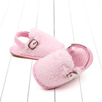 Fleece Buckle Strap Shoes