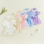 Ribbed Butterfly Flower Dress