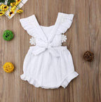 Lace Sleeve Floral Romper