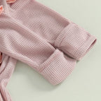 Solid Frill Footie Onesie & Bow