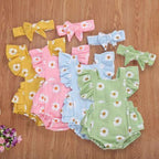 Floral Ruffled Daisy Romper