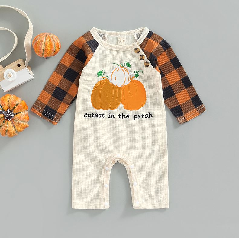 Cutest in the Patch Plaid Fall Romper