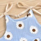 Shoulder Tie Daisy Romper