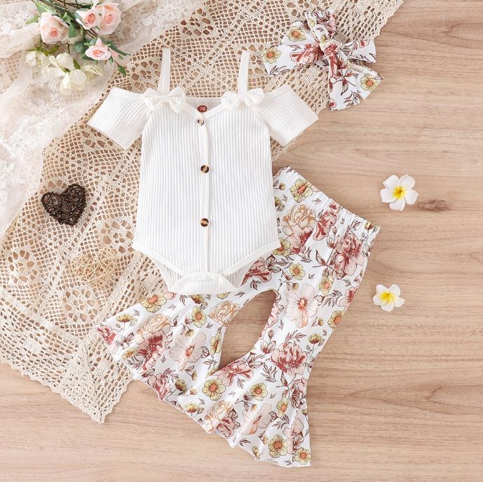 Off Shoulder Bell Bottom Cutie Outfit