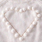 Long Sleeve Heart Knitted Romper