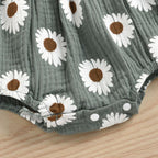 Shoulder Tie Daisy Romper