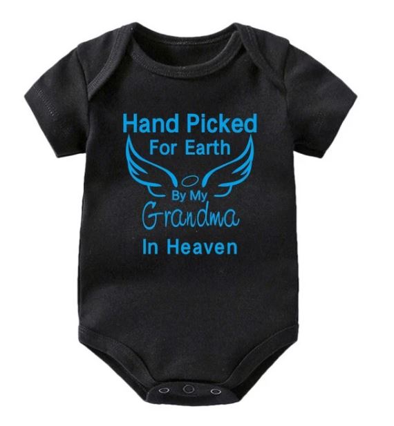 Hand Picked Grandma Angel Wing Onesie
