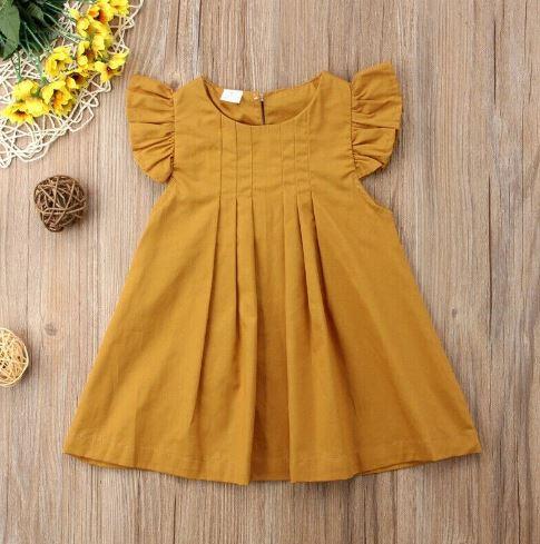 Ruffle Solid Dress