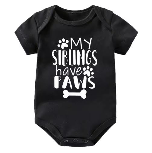 My Siblings Have Paws Cute Onesie