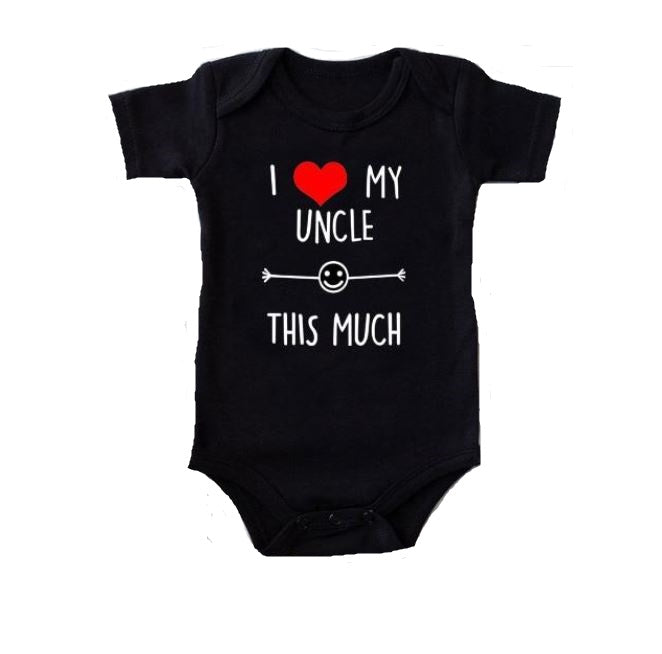 I Love My Uncle This Much Onesie (Multiple Colors)