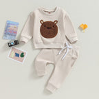Embroidered Bear Sweater & Pants