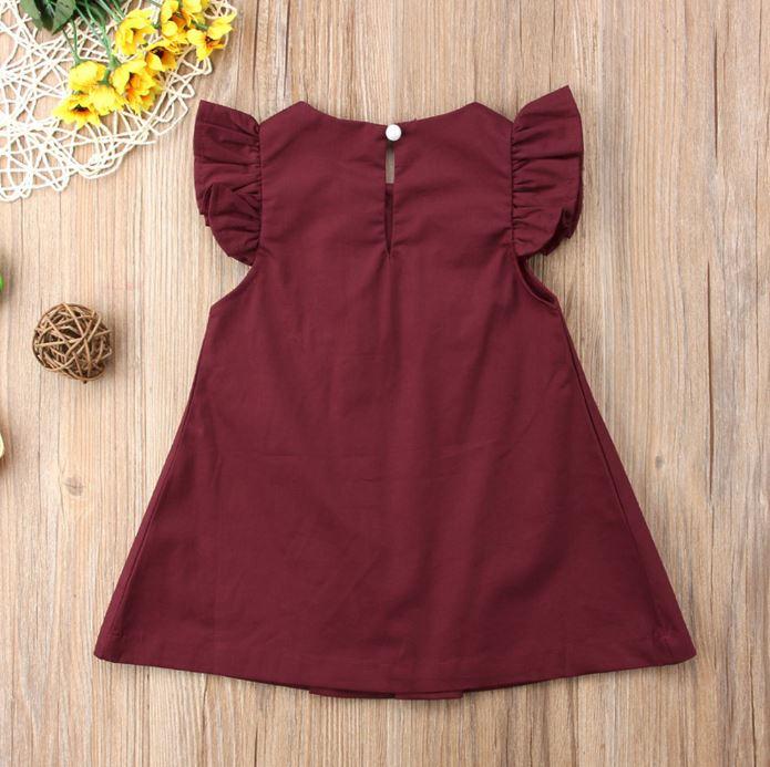 Ruffle Solid Dress
