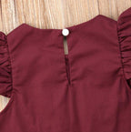 Ruffle Solid Dress