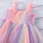 Rainbow Mesh Tutu Dress