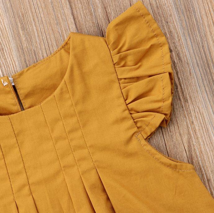 Ruffle Solid Dress