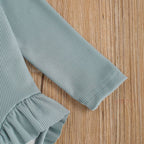 Solid Long Sleeve Swimsuit