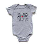 Born Together Friends Forever Twin Onesies