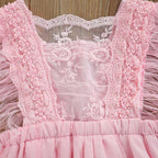 Floral Lace Feather Dress