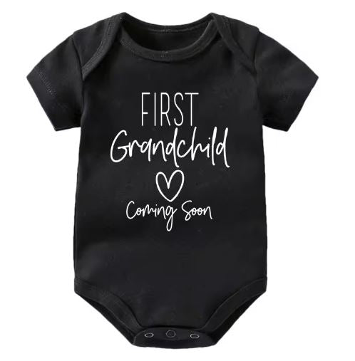 First Grandchild Coming Soon Onesie